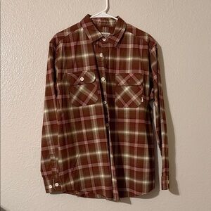 Burton Plaid Button-Up Shirt - Red and Brown